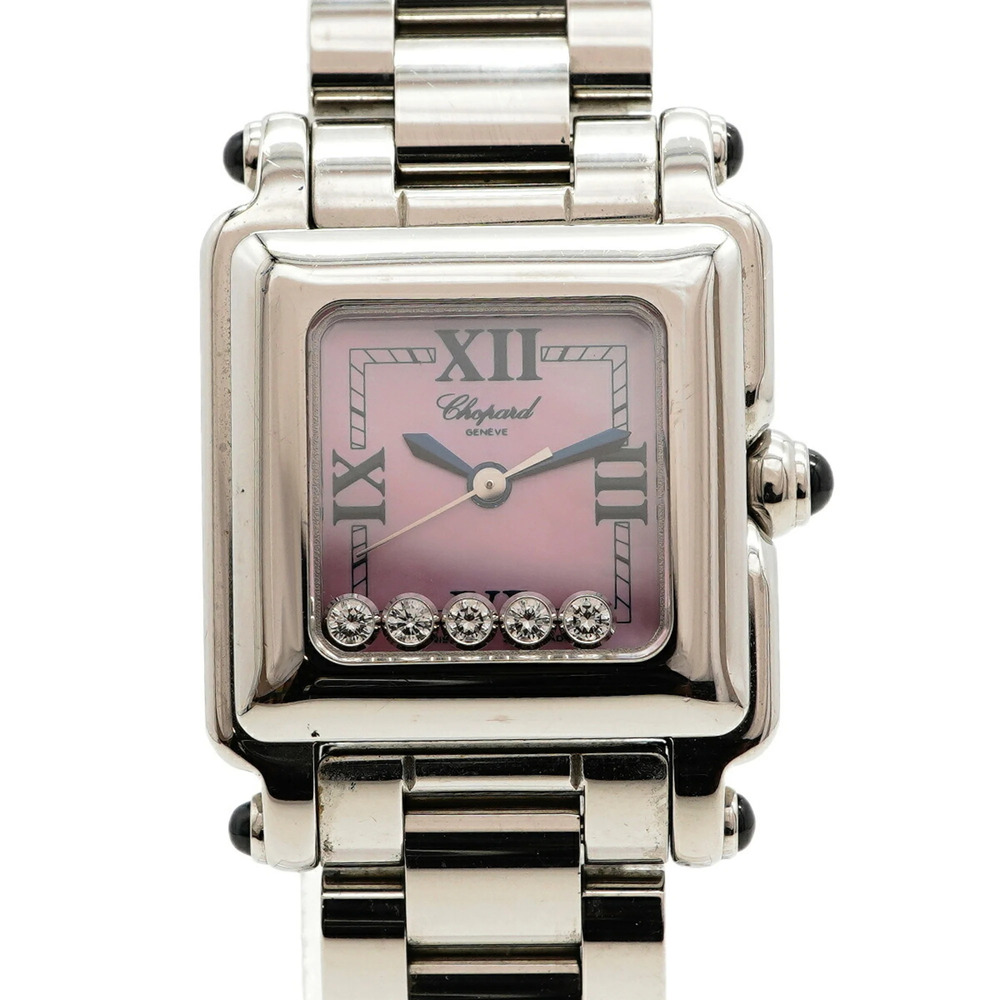 Chopard Happy Sport Diamond 27 8893-23 Pink Dial Women's Watch